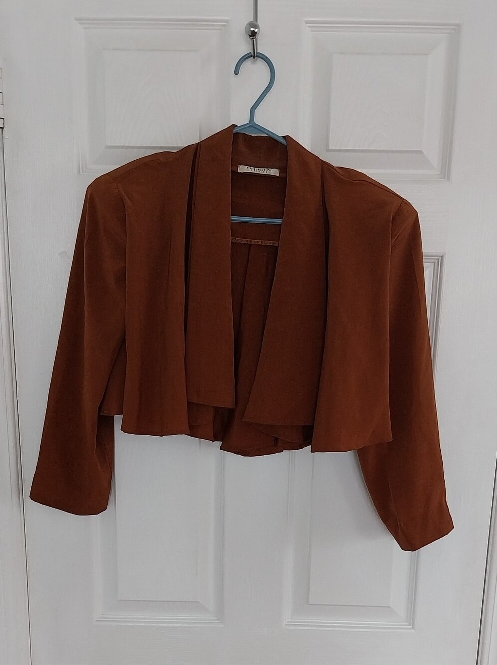 Vintage Women's Cropped Open-Front Top